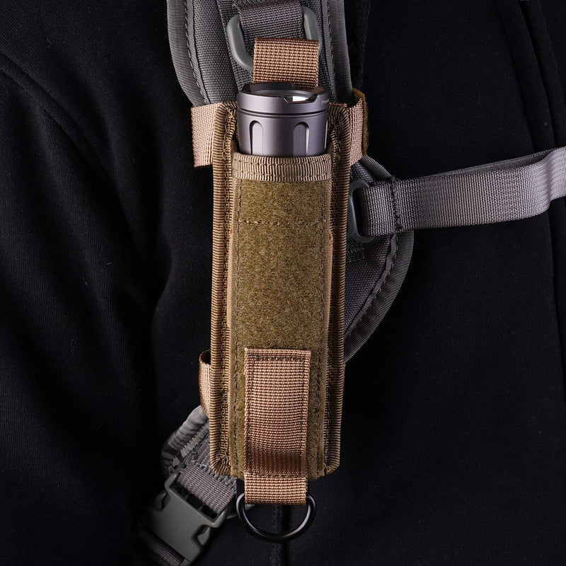 Viperade Flashlight Holster, Tactical MOLLE Durable Nylon Pouch Holster Carry Case, D Hang Ring Design Can be Connected to the Keychain, Quick Pull Design, Wide Range of Applications (Black) Body dia 1.15-1.3" &length less than 5.9'' - NewNest Australia