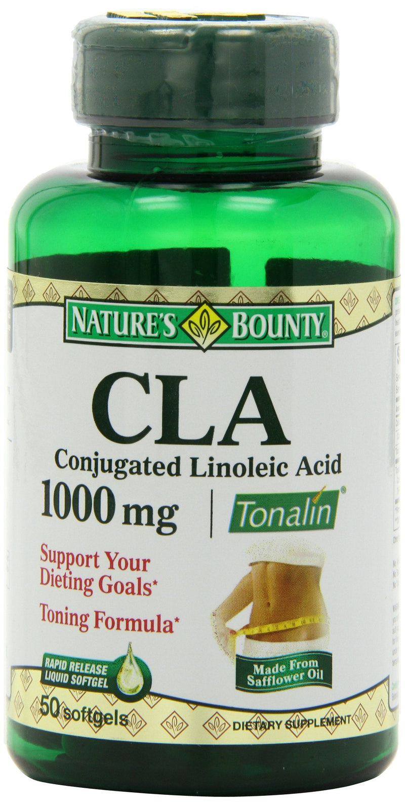 Nature's Bounty Tonalin Pills and Dietary Supplement, Diet and Body Support, 1000 mg, 50 Softgels - NewNest Australia
