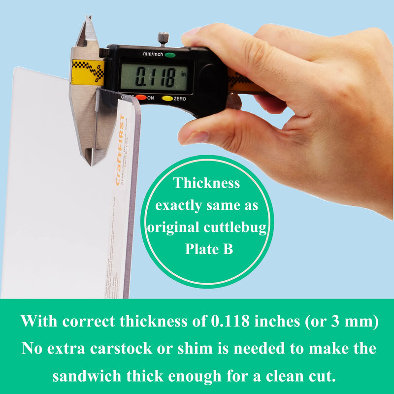 CraftFIRST Plate B for Cuttlebug Die Cutting Machine 5.87X7.75" (2 Plates) 2 Plates - NewNest Australia