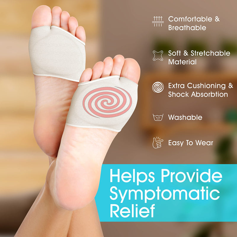 Medipaq® Metatarsal Gel Protector Cushion Pads - Relieve Ball of Foot Pain - Metatarsal Pads - Metatarsalgia Insoles - Metatarsal Insoles - Mortons Neuroma - Metatarsal Support (1x Pair Size 3-7½) UK 3 - 7.5 - NewNest Australia