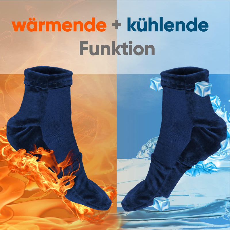 ICEHOF cooling socks with 4 ice packs - soft fabric / 1 pair with cooling pads gel cold therapy for feet toes during chemotherapy rheumatism cold socks chemo - unisex size. pp. 34-37 - NewNest Australia
