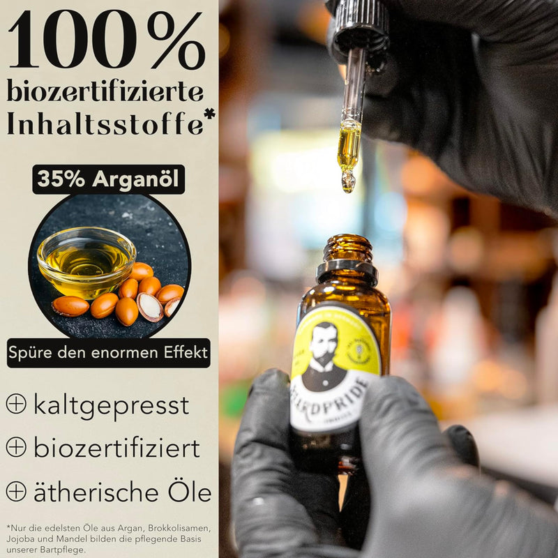 BEARDPRIDE Beard Oil for Men - The Original Beard Oil from the Barber Shop - Our Beard Care Oil Makes the Beard Soft - 100% Natural Oils - Beard Oil Ideal Gift for Men (Traditional, 30ml) Traditional 30.00 ml (Pack of 1) - NewNest Australia