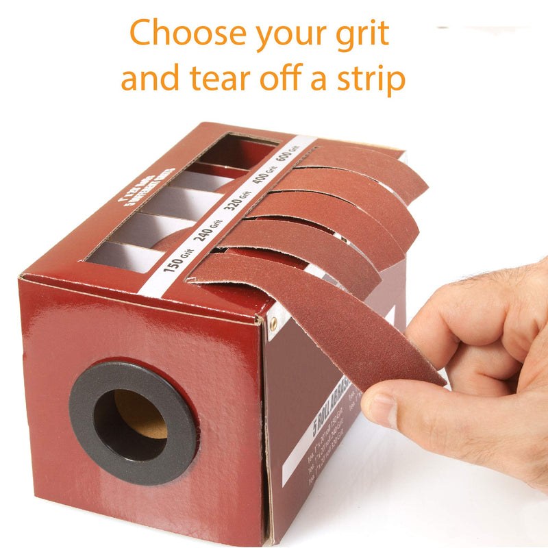Boxed Multi-Roll Assorted Abrasive Rolls For Wood Turners, Furniture Repair, Woodworkers, Metal Workers and Automotive Body Work In Assorted Grits, Includes 150, 240, 320, 400 and 600 Grit Rolls 1 Dispenser Box with All 5 Grits - NewNest Australia