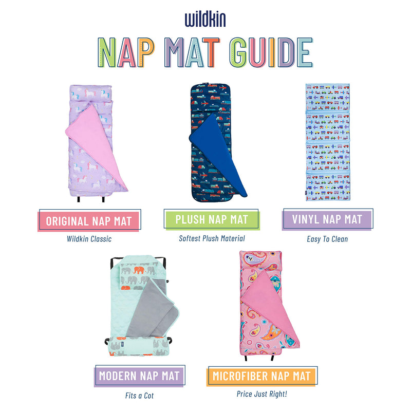 Wildkin Day2Day Kids Nap Mat for Boys & Girls, Measures 46 x 21 x 1 Inches Nap Mat for Kids, Ideal for Daycare & Preschool, Nap Mats Perfect for Sleepovers & Travels, BPA-Free (Rainbow Unicorns) Rainbow Unicorns - NewNest Australia