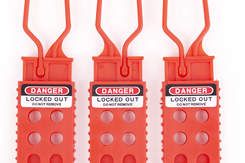 TRADESAFE Lock Out Tag Out Lock Hasp. 3 Pack Red Lockout Tagout Hasp. Non Conductive Plastic Nylon Padlock Hasp for Lock Out Devices. Loto Hasp for Lockout Safety Supply, Kits, and Stations - NewNest Australia