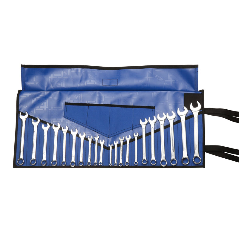 Bull Tools 26 Pockets | Hand Crafted | Heavy Weight Water Proof | 18 Oz. Ballistic Polyester Oxford Canvas | Garage Ready | Metric & SAE | Wrenches and Tools Bag Organizer Roll Up Pouch | Blue | - NewNest Australia