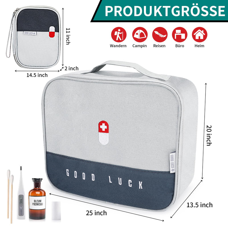 Bbjinronjy Travel Pharmacy Bag, Empty Medicine Bag, Travel, 2-Piece Pocket First Aid Kit, Portable Medicine Bags For Travel, Camping And Hiking, Lightweight (Large And Small) - NewNest Australia
