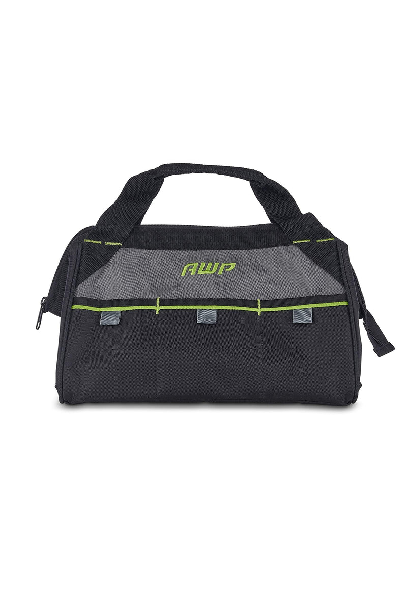 AWP 13-in Zippered Wide Opening Tool Bag | Exterior Pockets For Tool Organization , Black 13 Inch - NewNest Australia