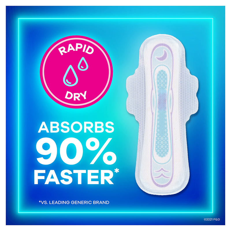 Always Ultra Thin Feminine Pads with Wings for Women, Size 4, 78 Count, Overnight Absorbency, Unscented, (26 count, Pack of 3 - 78 Count Total) - NewNest Australia
