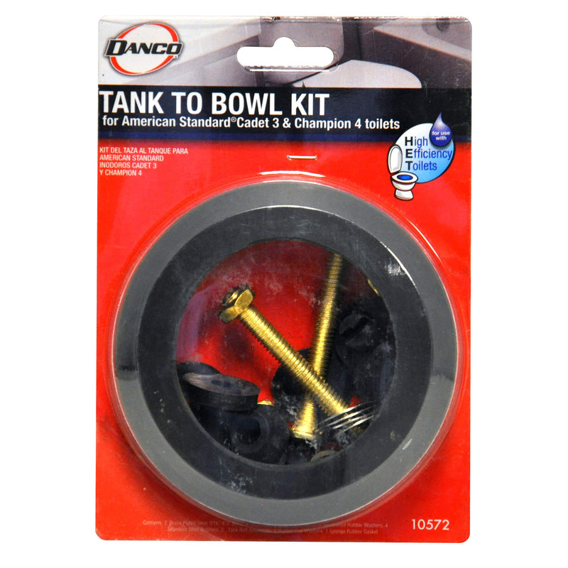 Danco 10572 Tank To Bowl Kit, For Use With American Standard Cadet 3 And Champion 4 Toilets, Rubber, 5/16-in. x Repair, Black Tank to Bowl Repair Kit for American Standard - NewNest Australia