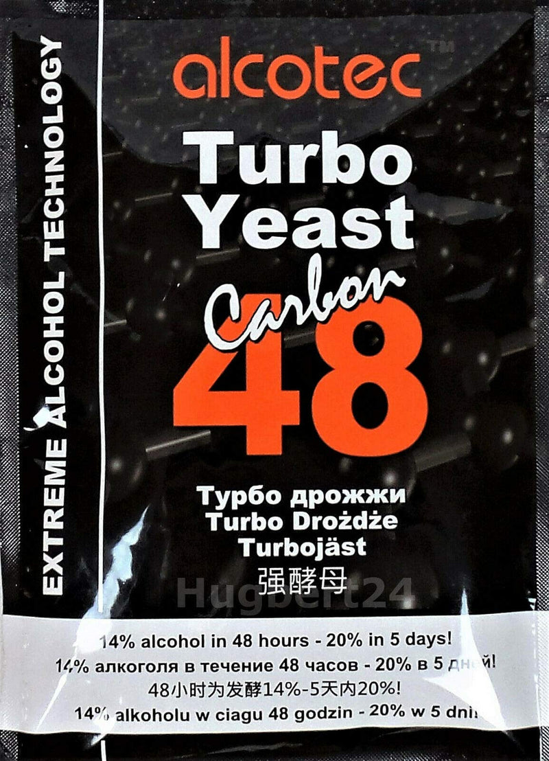 AlcoTec HUGBERT 48 Carbon Turbo, alcohol, fermentation yeast, yeast, liquor, distillation yeast, distillation, 10 pieces 10x 175g - NewNest Australia