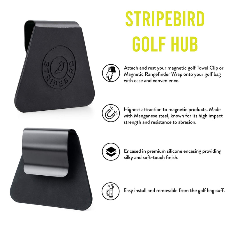 Stripebird - Golf Steel Hub for Magnetic Accessories - Golf Bag Attachment for Magnetic Products - Easily Access Magnetic Golf Accessories from Your Golf Bag… Stealth Black - NewNest Australia
