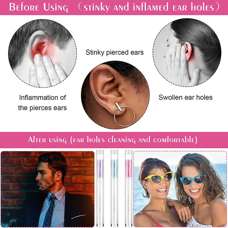 Yixutag Earrings Hole Cleaner, Ear Piercing Lines, Ear Hole Floss, Earrings Hole Cleaner, For Ear Piercing Care Aftercare Piercing, Ear Cleaner, For Girls Women Men 180 Pieces - NewNest Australia
