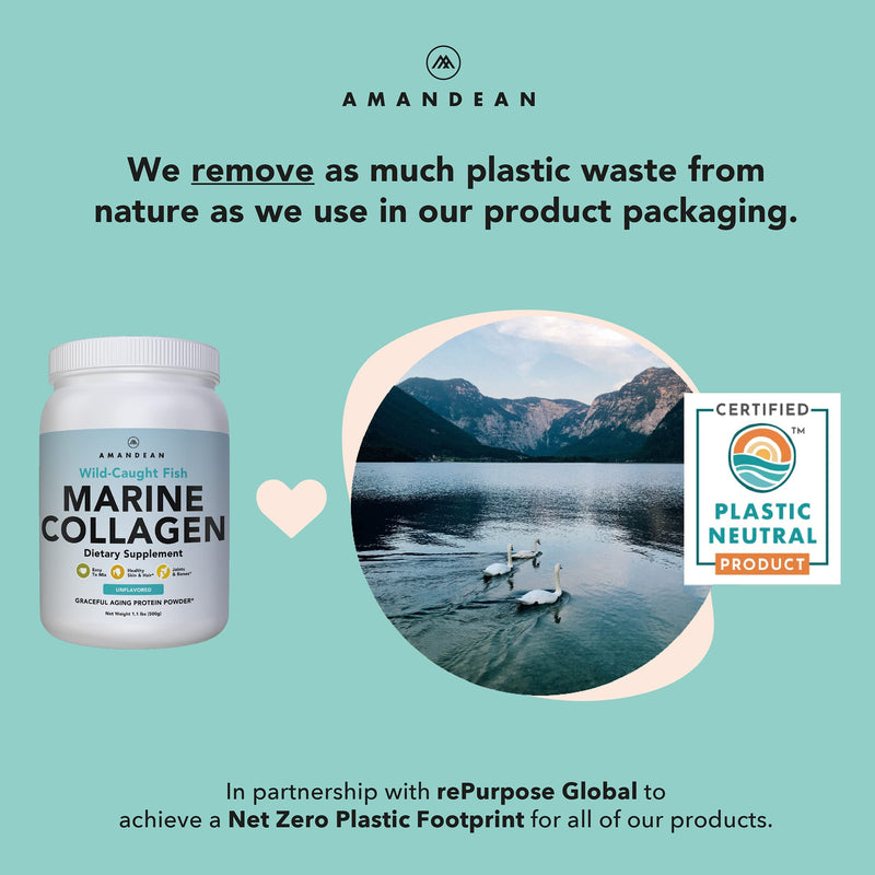 Premium Anti-Aging Marine Collagen Powder 17.6 Oz | Wild-Caught Hydrolyzed Fish Collagen Peptides | Type 1 & 3 Collagen Protein Supplement | Amino Acids for Skin, Hair, Nails | Paleo Friendly, Non-GMO - NewNest Australia