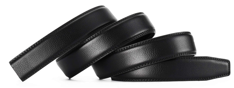 CHAOREN Ratchet Belt Replacement Strap 1 3/8”, Leather Belt Strap for 40MM Slide Click Buckle Mens Belt Black 28" to 38" Waist Adjustable - NewNest Australia