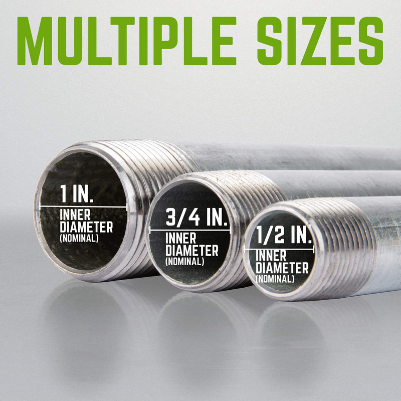 PIPE DÉCOR 3/4 in. x Close Galvanized Steel Nipple, Pre-Cut, for DIY Furniture Building and Regular Plumbing Applications, 8 Pack 3/4 x Close - NewNest Australia