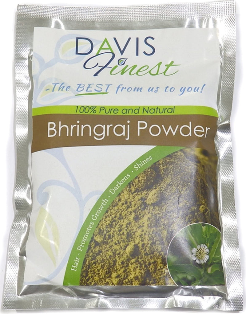 Davis Finest Bhringraj Powder Promotes Healthy Scalp, Hair Growth, Shining Beautiful Hair – Pure & Natural Essential Ayurvedic Hair Mask Prevents Hair Loss, Hair Fall, Split Ends, Damaged Thinning Hair 100g 100 g (Pack of 1) - NewNest Australia