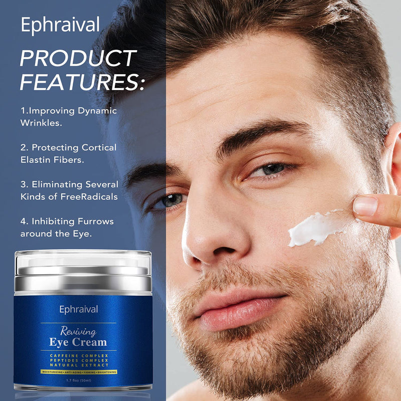 Men's Eye Cream | Anti-aging Caffeine Eye Cream for Men | Brightens, Reduces Puffiness, Dark Circles, and Fine Lines | Hydrating Daily Eye Treatment for Men - NewNest Australia