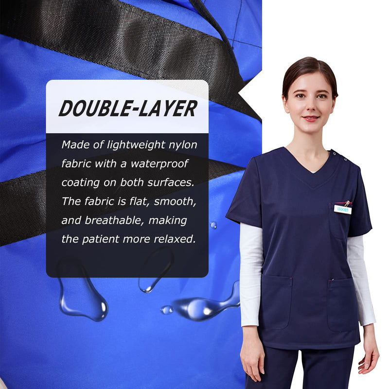 [Hole] Transfer Board For Patient Lifter, Patient Transfer Board With Eight Handles, Suitable For Overweight People, Elderly People And Patients Who Need To Be Transferred (Blue 48 X 40 Inches) - NewNest Australia