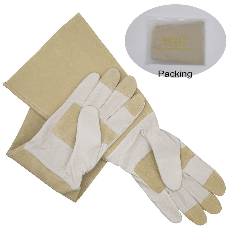 Pruning Gloves Long for Men & Women, Pigskin Leather Rose Gardening Gloves- Breathable & Durability Gauntlet Gloves X-Small Beige - NewNest Australia