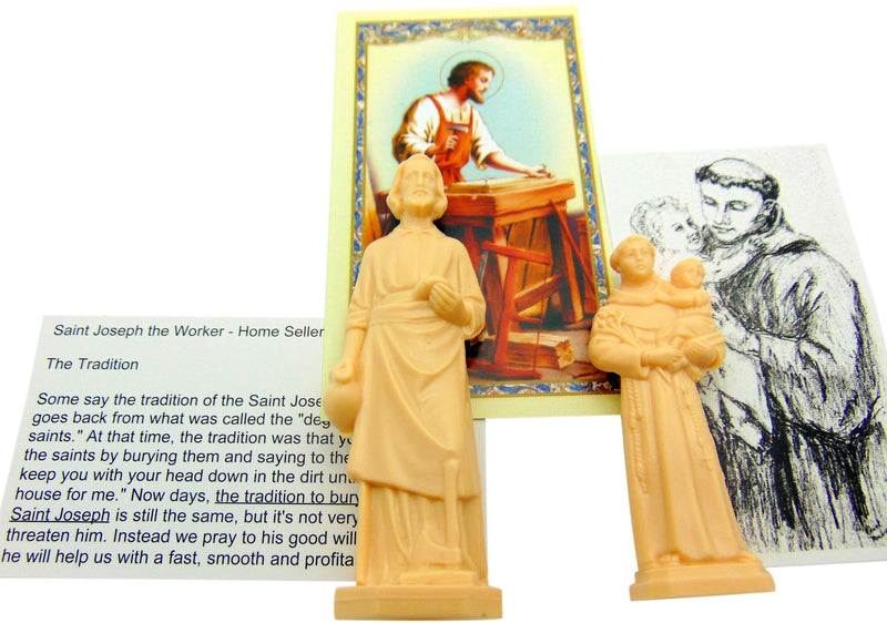 NewNest Australia - Westman Works Saint Joseph Statue Home Seller Kit with Prayer Card and Instructions with St Anthony House House Hunter Real Estate Set 