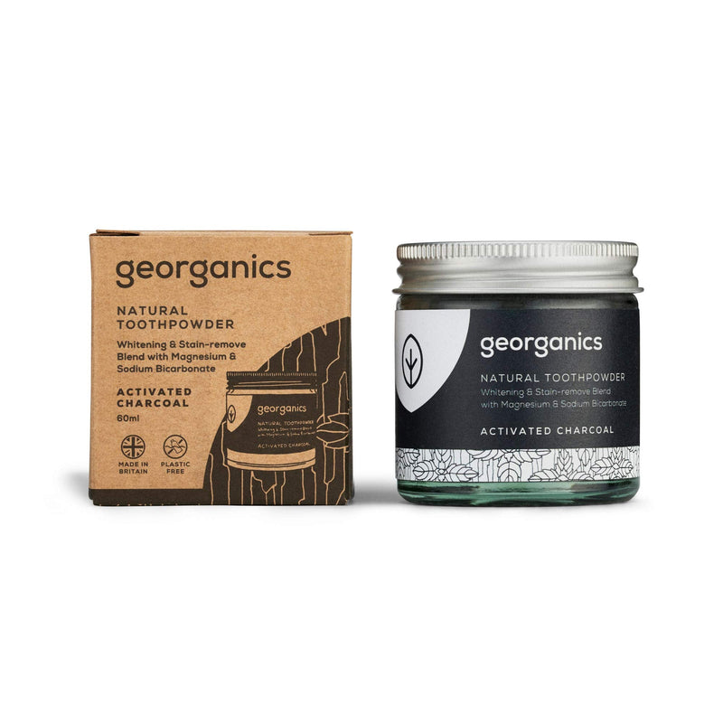 Georganics - Organic Mineral-Rich Teeth Whitening Toothpaste - Non-foaming Formula with Organic Virgin Coconut Oil - Vegan, SLS, Cruelty and Fluoride Free - Activated Charcoal - 60ml 60 ml (Pack of 1) - NewNest Australia