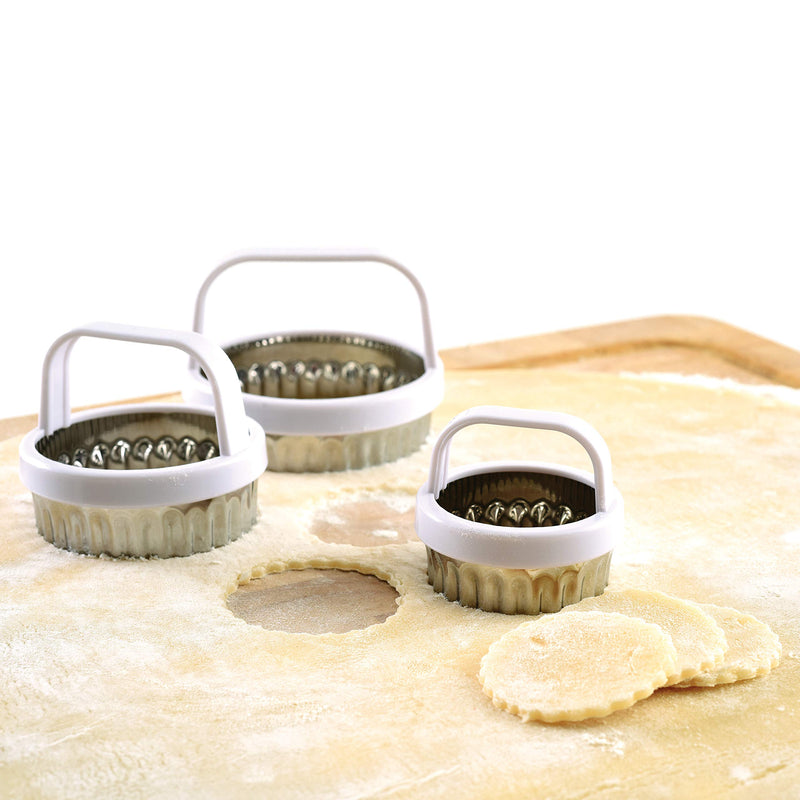 NewNest Australia - Norpro 3490, Metallic, Scallop Biscuit/Cookie Cutter, Set of 3, One Size 