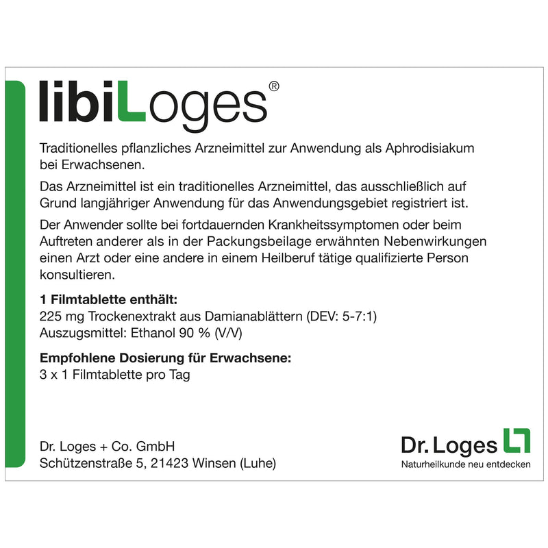 libiLoges® - 90 film-coated tablets - Traditional herbal medicine for use as an aphrodisiac 90 pieces - NewNest Australia
