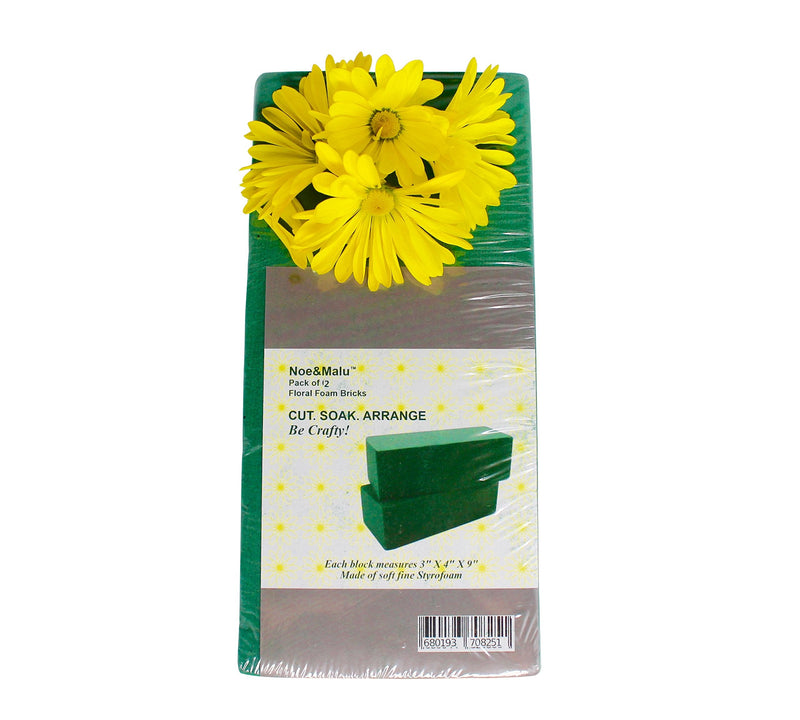 Floral Foam Blocks | Florist Flower Styrofoam Green Bricks Applied Dry or Wet | Set of 2 - NewNest Australia
