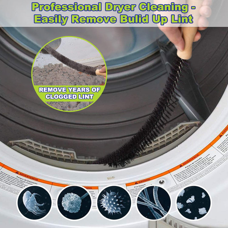Sealegend 2 Pack Dryer Vent Cleaner Kit and Flexible Dryer Lint Brush Vacuum Hose Attachment Brush Lint Remover Power Washer and Dryer Vent Vacuum Hose Blue - NewNest Australia