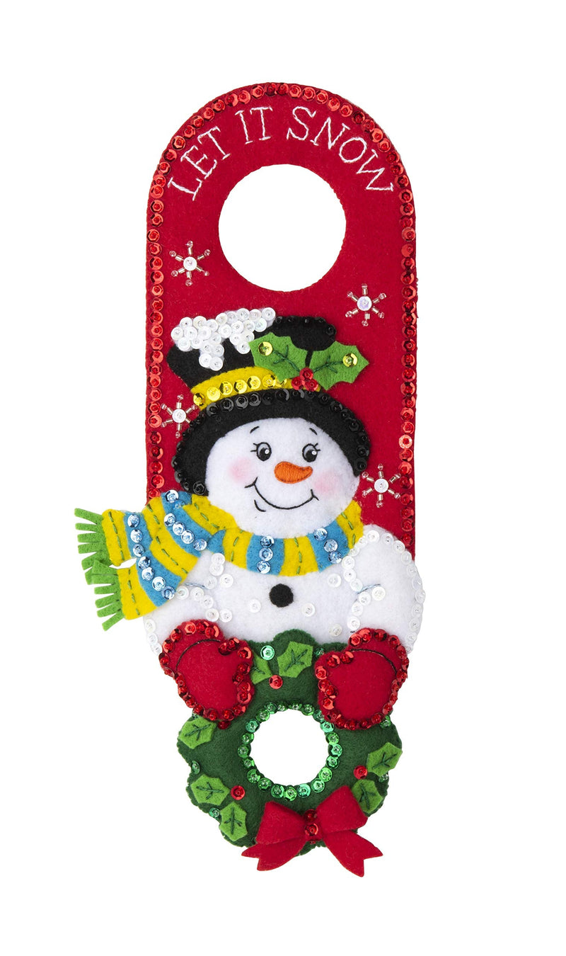 Bucilla Greetings, Felt Applique Christmas Door Hangers, Set of 2 - NewNest Australia