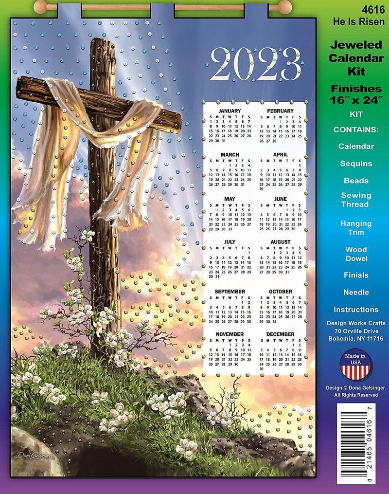 Design Works Crafts 2023 Sequin Calendar Kit, He is Risen - NewNest Australia