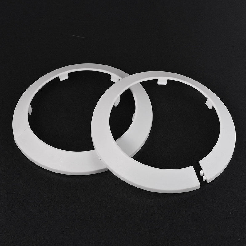 uxcell Pipe Cover Decoration, 110mm PP Plastic Radiator Escutcheon Water Pipe Drain Line Cover White 2pcs - NewNest Australia