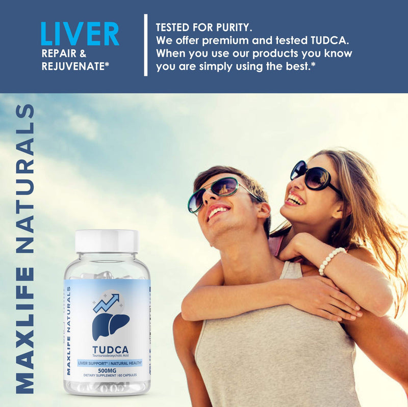 Tudca Liver Support Supplement - Tudca 500mg 60 SERVINGS - Liver Cleanse - Liver Rescue Aid Bile Salts - Tudca Bile Salt - Assist Liver Detox Cleanse Tudca Supplement (Tauroursodeoxycholic Acid) - NewNest Australia
