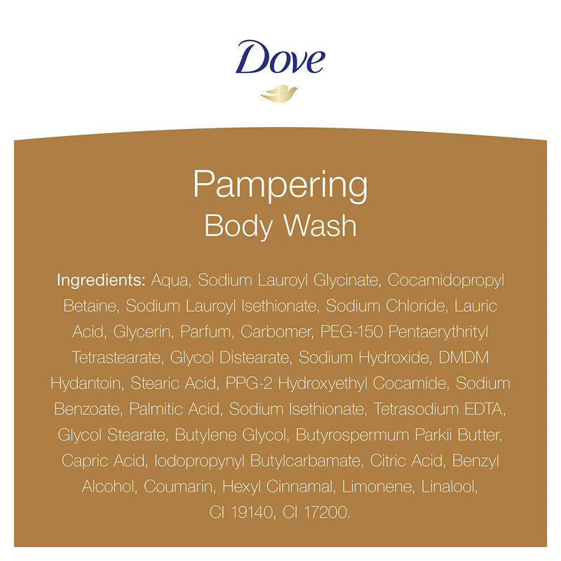 Dove Pampering Shea Butter & Vanilla Body Wash for softer, smoother skin 225 ml - NewNest Australia