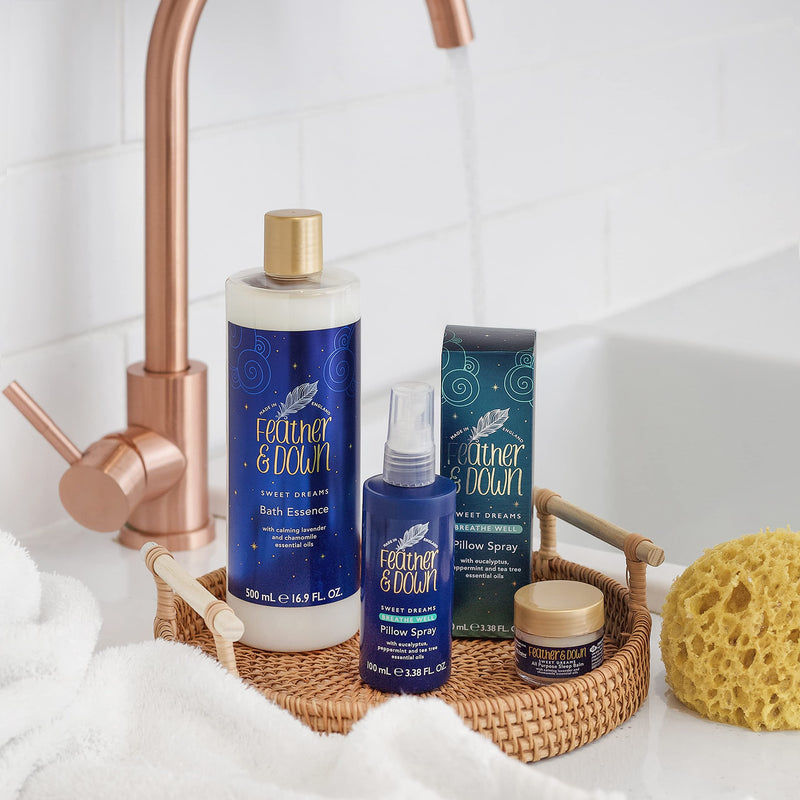 Feather & Down Breathe Well Pillow Spray (100ml) - Soothes and aids Breathing, with Eucalyptus, Peppermint & Tea Tree Essential Oils. Vegan Friendly & Cruelty Free. - NewNest Australia