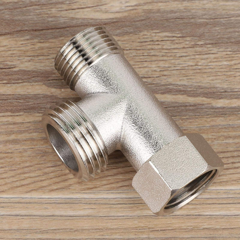 2pcs Sprayer Connected European Standard 3/8 Teeth Adapter Nickel Plated Material 3 Way Connector Valve Toilet Diverter Valve Adapter Flushing Valve - NewNest Australia