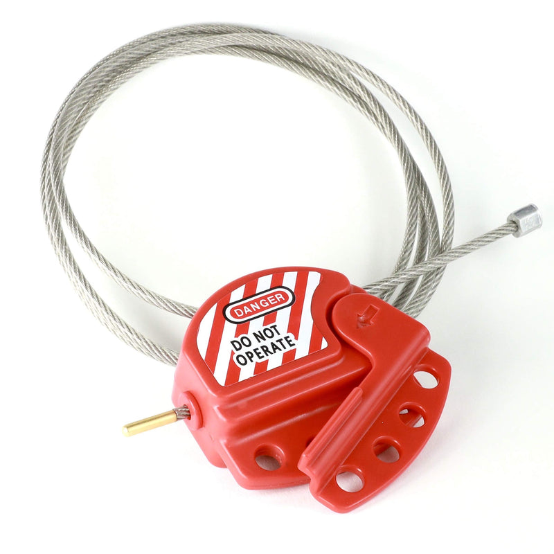 TRADESAFE Lockout Tagout Cable Lock, 6 feet, Adjustable Steel Cable Lock Out, Vinyl Coating, OSHA Compliant, Premium Grade - NewNest Australia