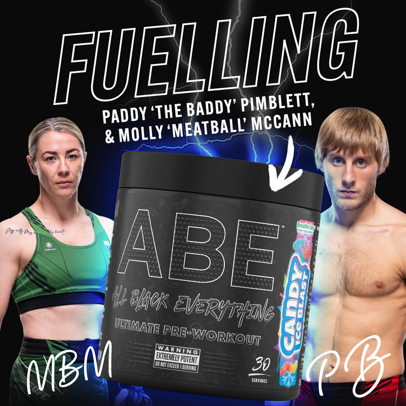 Applied Nutrition ABE Pre Workout Booster - All Black Everything Powder Energy, Physical Performance with Citrulline, Creatine, Beta Alanine, Caffeine, 315g (Baddy Berry) - NewNest Australia