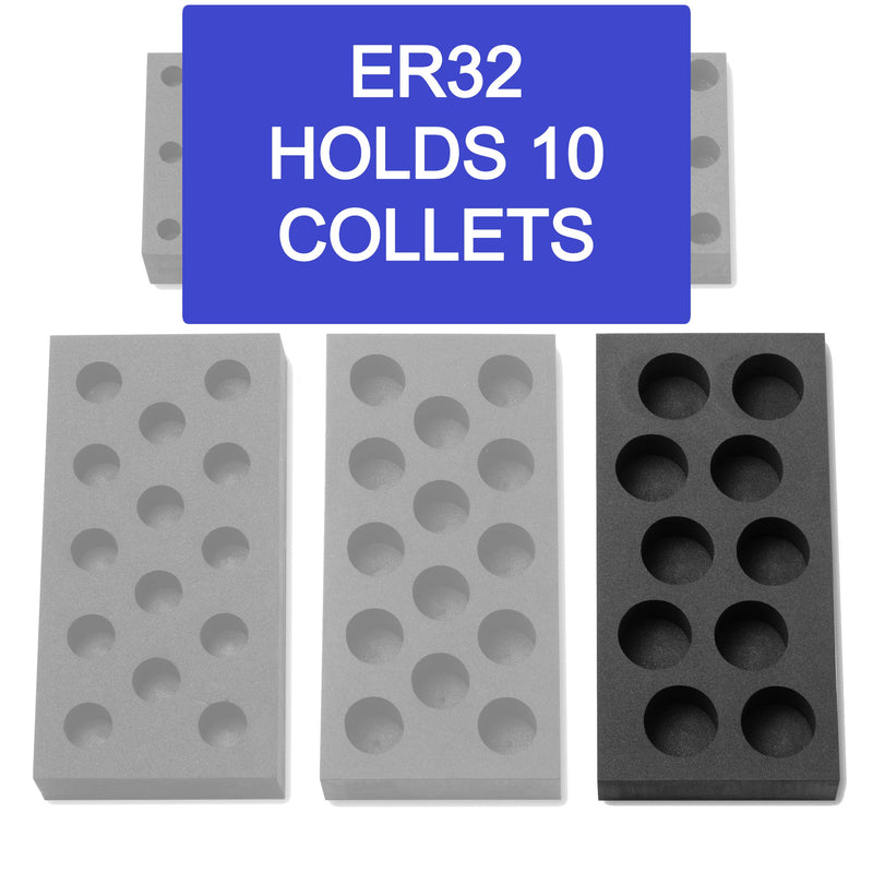 ER32 Collet Rack Holder, Tool Box Tray - Holds 10 ER-32 - NewNest Australia