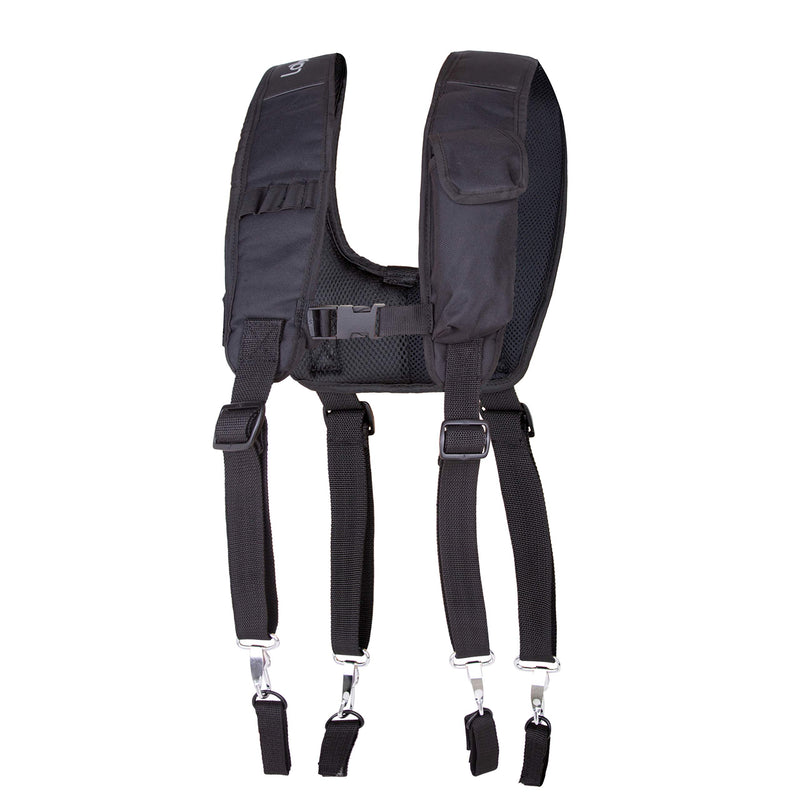 LAUTUS Padded Tool Belt Suspenders w/Chest Strap, Pencil Sleeve, Tape Measure, Cell Phone Holder | Comfortable & Heavy Duty | Fully Adjustable | Construction Grade | - NewNest Australia