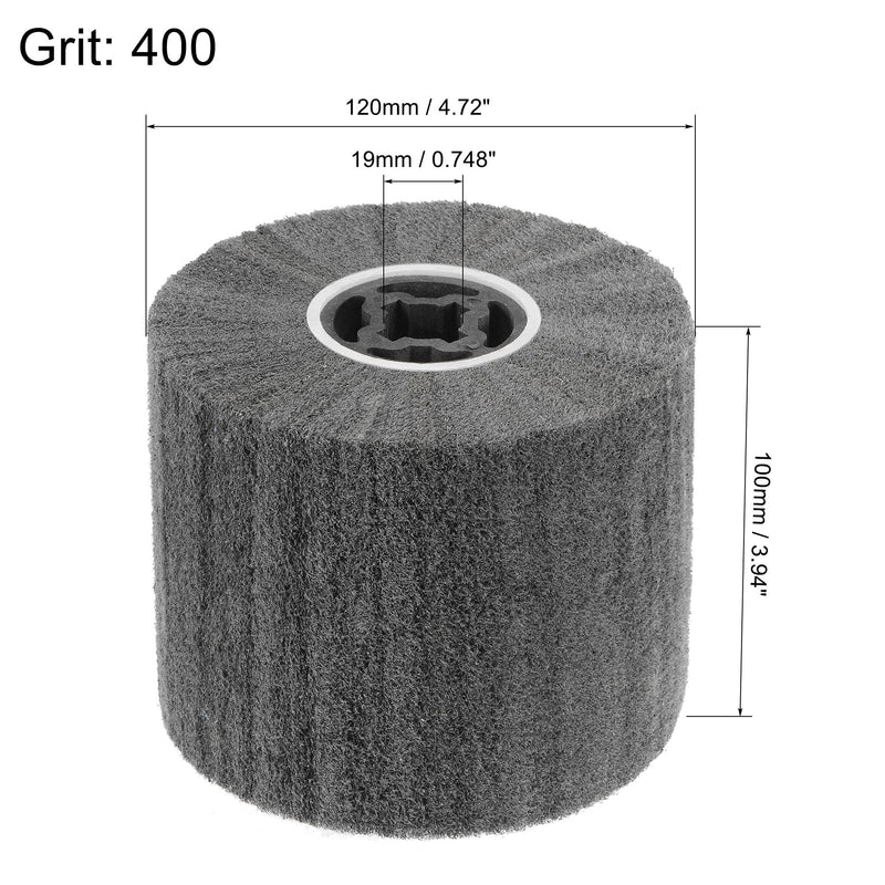 uxcell 120mmx100mm Non-Woven Polishing Burnishing Wheel Nylon Wire Drawing Abrasive Flap Wheel 400 Grit for Stainless Steel Copper Metal - NewNest Australia