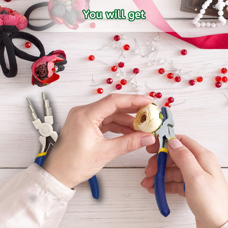 Jewelry Making Nylon Pliers Sets, AngleKai 6 IN 1 Jewelry Bail Making Pliers and Nylon Jaw Flat Nose Pliers Loop Pliers for Jewelry Making, Jump Ring (blue) Blue - NewNest Australia