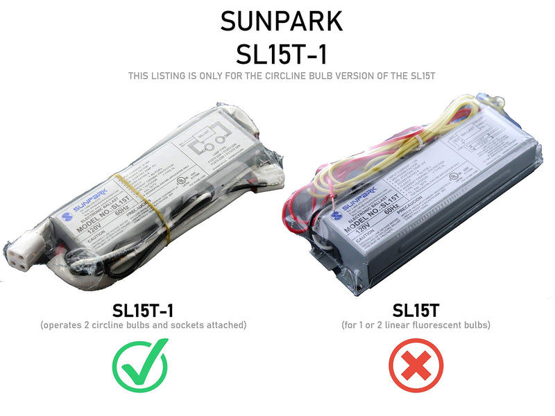 Sunpark SL15T-1 Electronic circline Ballast with lamp Holders Attached 1 Pack - NewNest Australia