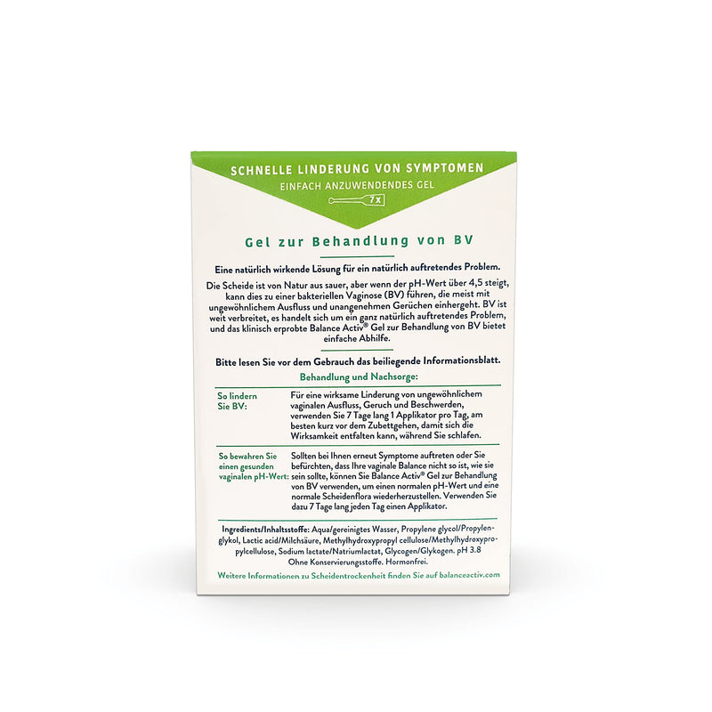 Balance Activ Gel for the treatment of BV (bacterial vaginosis) | Restores the natural balance of your body | Treatment and relief | 1 pack - NewNest Australia