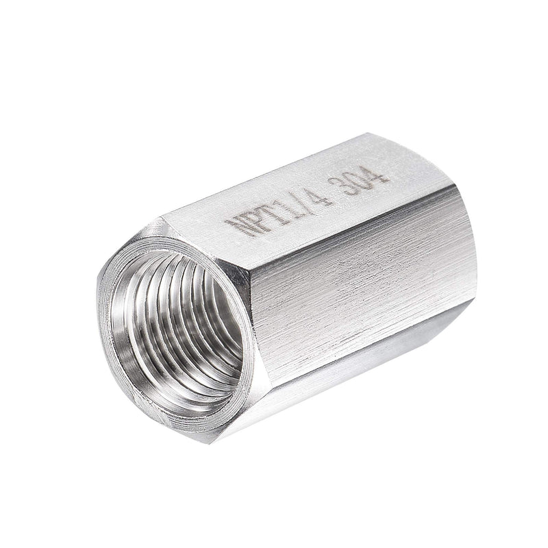 uxcell 304 Stainless Steel Pipe Fitting Reducer Adapter 1/4" NPT Female x 1/4" NPT Female for Water Oil Air Pressure Gauge Engine Temp Sensor, Pack of 4 1/4" NPT x 1/4" NPT - NewNest Australia