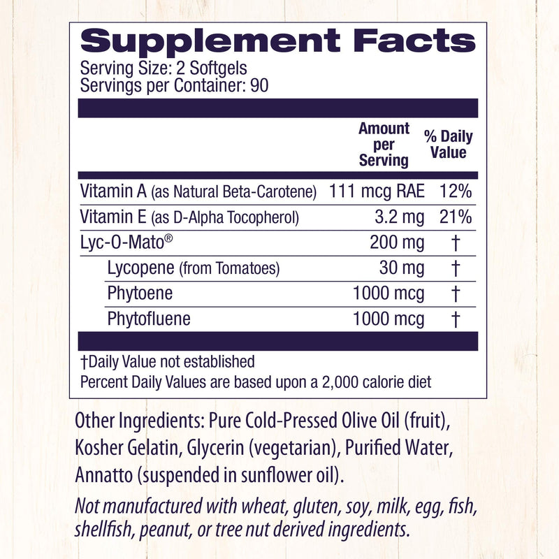 Healthy Origins LYC-O-Mato Lycopene (Non-GMO) 15 mg, 180 Softgels - NewNest Australia