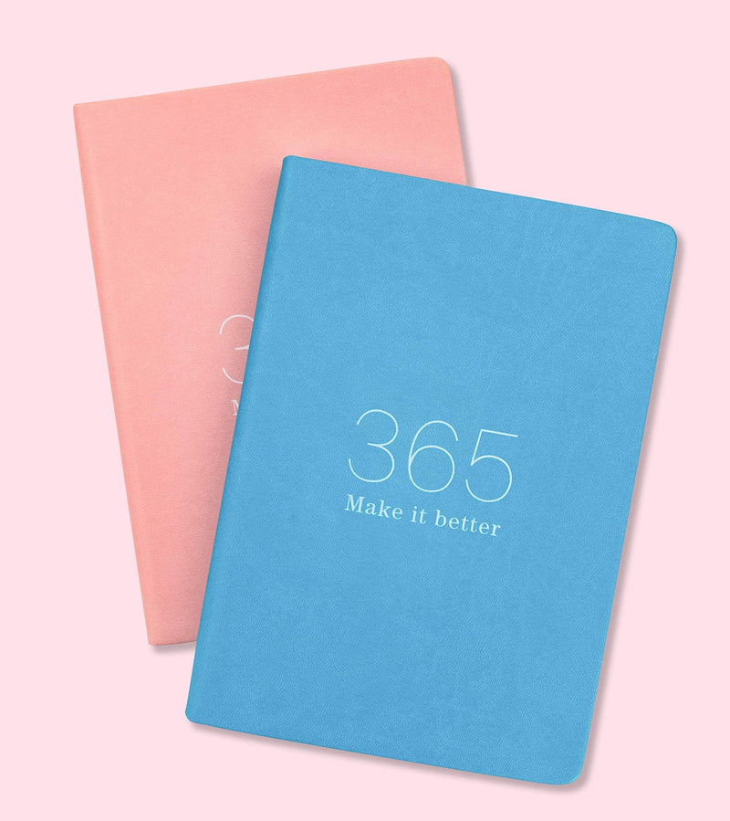 365 Dateless 2021-2022 Plannner - 120 GSM Paper - A5 Soft PU Leather Hardcover - 12 Months Tabs, 60 Weeks, Lined/Grid Notes - Journal/Notebook - (Pink) Pink - NewNest Australia