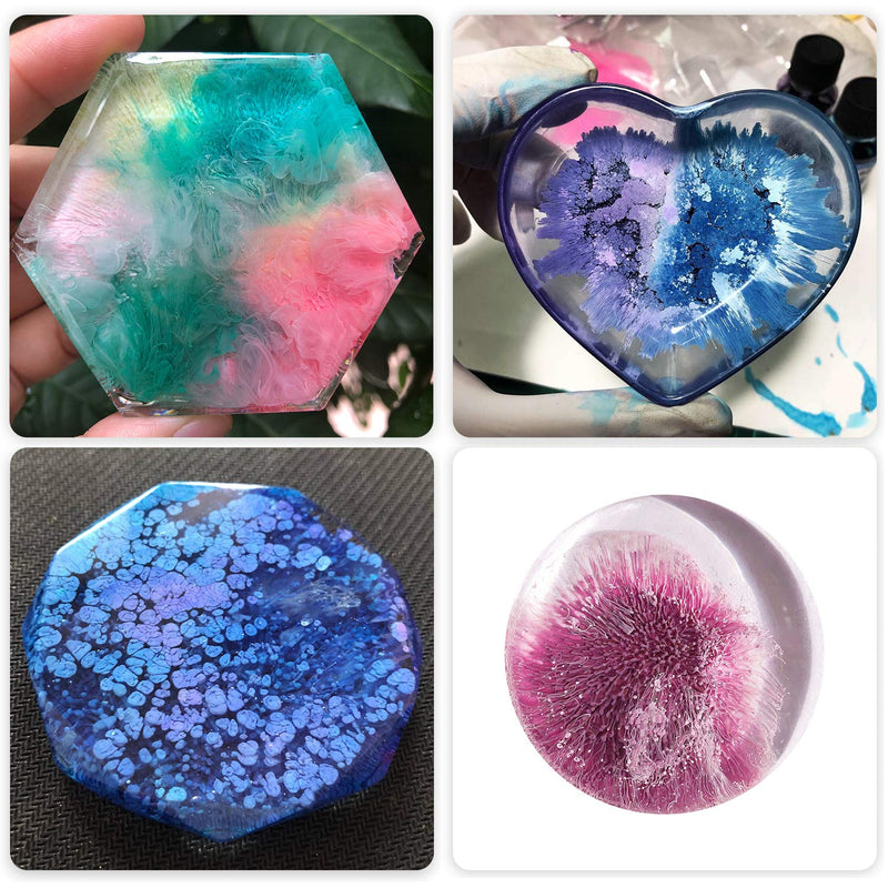 Alcohol Ink Set - 20 Bottles Vibrant Colors High Concentrated Alcohol-Based Ink, Concentrated Epoxy Resin Paint Colour Dye Great for Resin Petri Dish, Coaster, Painting, Tumbler Cup Making(10ml Each) 20 Bottles Alcohol Ink Set - NewNest Australia