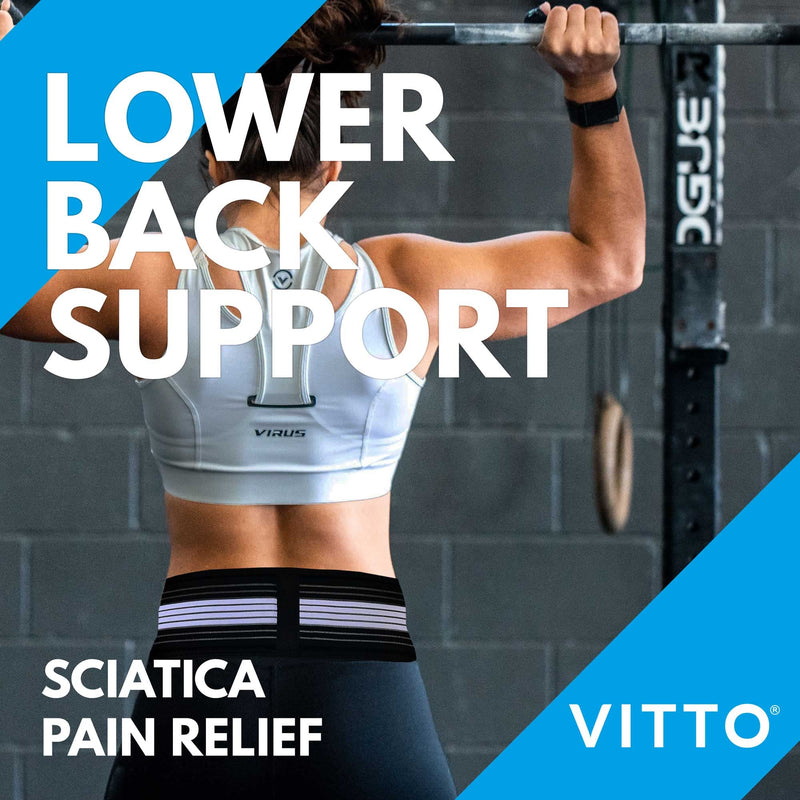 VITTO Sciatica Pain Relief Belt - Anti-slip, Adjustable Lower Back Brace for Nerve Pain Relief, Sacroiliac Joints, Hip Pain Relief - Lower Back Support for Men & Lower Back Support for Women - NewNest Australia